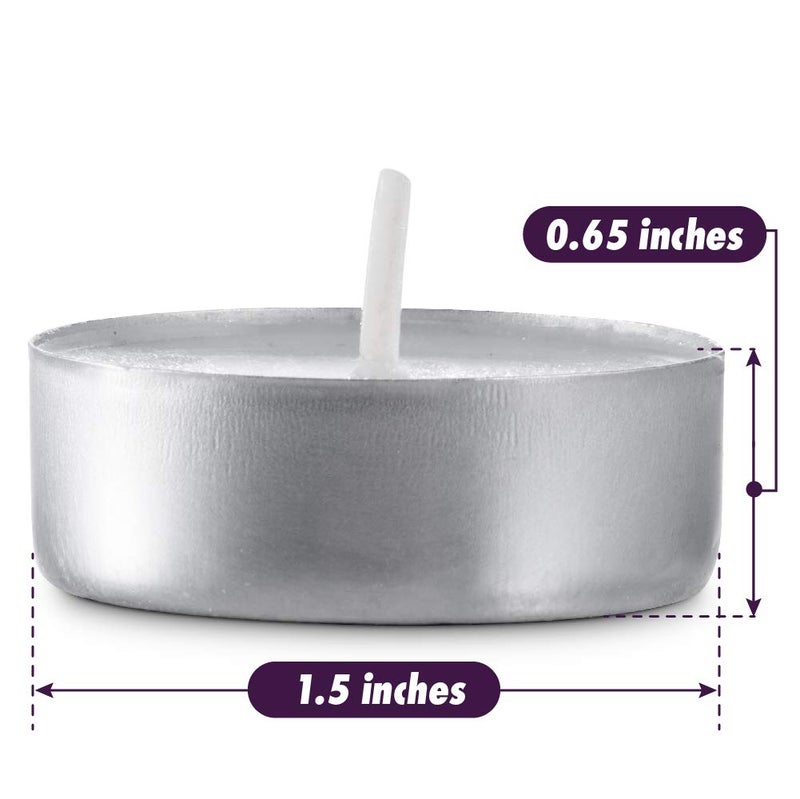 MontoPack Unscented Tea Light Candles 45 Pack | 4 Hours, White, Smokeless, Dripless Small Votive Paraffin Tealights | Long-Lasting for Home, Shabbat, Weddings, Events, Emergencies | Mini Candles Bulk - Image 5